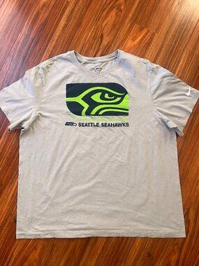 EUC Nike Seattle Seahawks Tee Light Gray XXL
